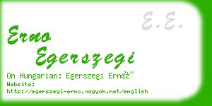 erno egerszegi business card